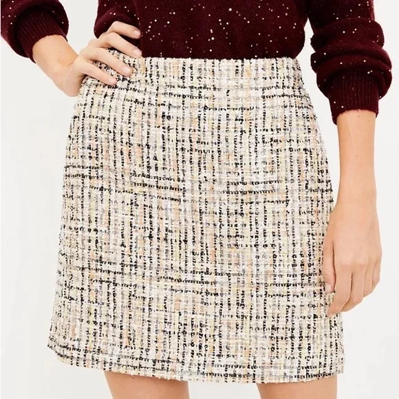 LOFT | Skirts | Loft Shimmer Tweed Skirt | Poshmark